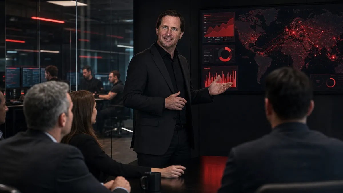 Tom Pearl presenting strategy as Head of Offensive Security