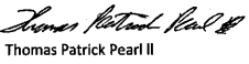 Thomas Patrick Pearl II Signature